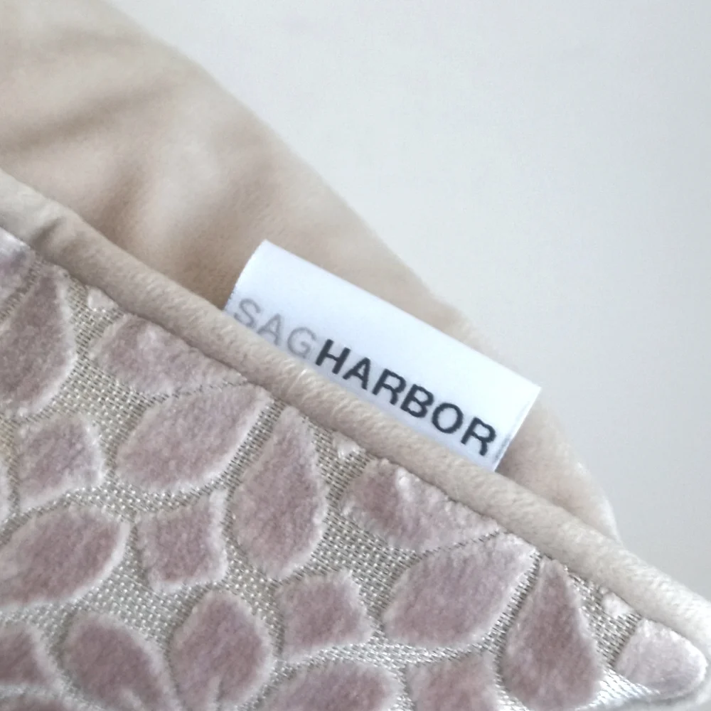Sag Harbor Decorative Elegant Floral Velvet Genuine Duck Feather Pillow 14
